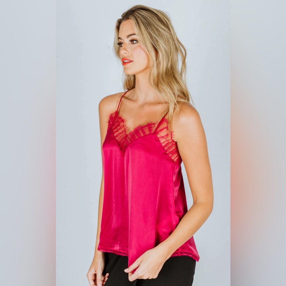 Iro Berwyn Silk Camisole in Red